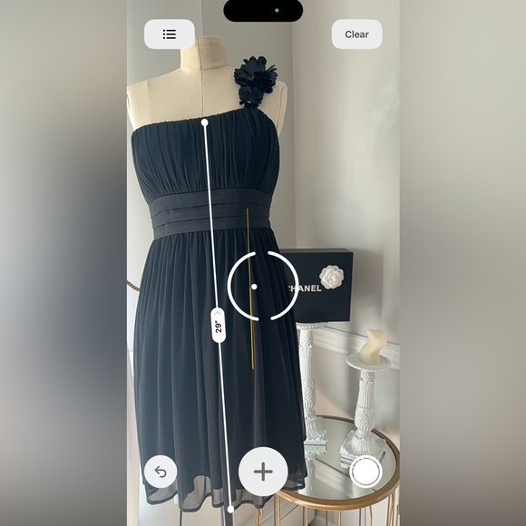 One Shoulder Floral strap Black Formal Prom Wedding guest dress 🖤 - Picture 9 of 10